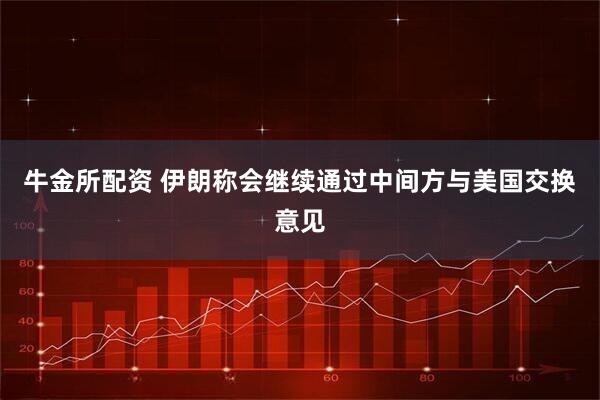 牛金所配资 伊朗称会继续通过中间方与美国交换意见